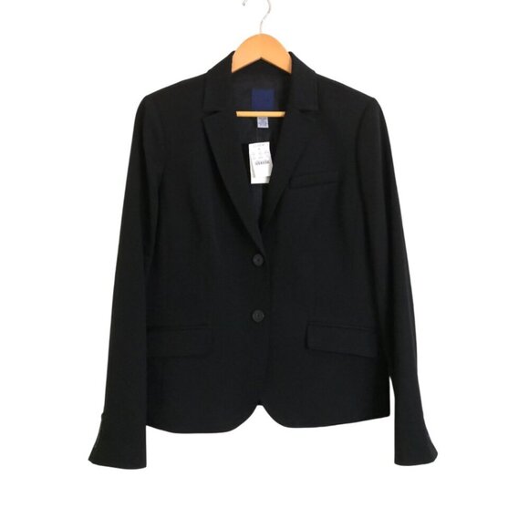NWT J. Crew 100% Wool Original Schoolboy Blazer Black Capsule Wardrobe Size 14 - Picture 2 of 5